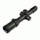 Sniper 1-4X28mm Rifle Scope QTA W/E, RGB Tri-Illumination Etched Horseshoe Glass Reticle w/ 5 in Eye relief, Black LT1-4x28LT