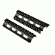 Sniper 2 Piece Drop In Quad Rail Handguard, 6.7 in Carbine Length w/ Extended Top Rail, Black, For .223 And 5.56, Fits 6.75 in To 7 in MQRSLX