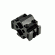 Sniper 2 Slot Riser Barrel Mount w/ Laser / Flashlight Mount, Black, Clamping Range: Diameter .51 in - .78 in MBR02