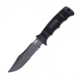 SOG SEAL Pup 9 inch Fixed Blade Knife, Partially Serrated Edge, Clip Point, AUS-8, Powder Coated Black Blade, Black Handle, Ballistic Nylon Sheath, M3N-CP