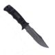 SOG SEAL Pup 9 inch Fixed Blade Knife, Partially Serrated Edge, Clip Point, AUS-8, Powder Coated Black Blade, Black Handle, Ballistic Nylon Sheath, M3N-CP
