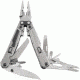 SOG Specialty Knives &amp; Tools PowerGrab Fabric Sheath Multi-Tool, w/ Hex Bit Kit, Satin, PM1001N-CP