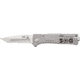 SOG Specialty Knives &amp; Tools Slim Jim - Tanto Knive, 3.18in AUS-8 Steel Blade, Stainless Steel Handle, Silver, SJ-33
