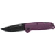 SOG Specialty Knives &amp; Tools Adventurer LB Folding Knife, 3.5in, CRYO 5CR15MOV, Drop Point Blade, GRN Dusk Purple/Black Handle, SOG13110457