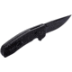 SOG Specialty Knives &amp; Tools Tac XR Blackout Automatic Folding Knife, D2 Tool Steel, Partially Serrated, Black TiNi, Black Anodized Aluminum Handle, 12-38-01-57