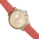 Sophie And Freda Key West Leather-Band Watch w/Swarovski Crystals, Gold/Dark Pink, One Size, SAFSF4304