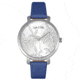 Sophie And Freda Key West Leather-Band Watch w/Swarovski Crystals, Silver/Blue, One Size, SAFSF4301