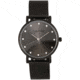 Sophie And Freda Savannah Mesh Bracelet Watch w/Swarovski Crystals, Black, One Size, SAFSF4203