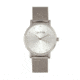 Sophie and Freda Mesh Bracelet Watch w/Swarovski Crystals, Silver, SAFSF4201