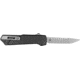 Southern Grind Arachnid Automatic Folding Knife, 3.2 in, S35VN Steel, Point Plain Blade, Stonewash Drop, Black 7075-T6 Aluminum Handle, SG12030020