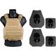 AR500 Body Armor Level III Spartan Shooters Package No Side Plates, Tan, Medium-Extra Large, SA-AR500PKG-SHPC-SC-BC-CT-KIT