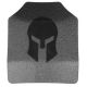 Spartan Armor Systems AR500 Omega Steel Core Body Armor Shooters Cut Set Of Two, Atc, Base Coat, Black, 11x14, SAS-AR5001114-ATC
