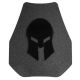 Spartan Armor Systems AR500 Omega Steel Core Body Armor Swimmers Cut Set Of Two, Single Curve, Full Coat, Black, 10x12, SAS-AR5001012-SW-FC