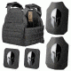 Spartan Armor Systems Armor Systems AR550 Level III+ Body Armor And 10x12 Sentinel Plate Carrier Package, Black, Medium-Extra Large, P55-STNL1012-BK-kit