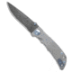 Spartan Blades Spartan Blades Harsey Folder Frame Lock Anodized Blue Custom 3.25" Damascus, Blue/Gray, Damascus, adult, BHQ-221504