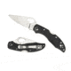 Spyderco Meadowlark 2 Folding Knife, 73 mm, Plain Silver Blade, G-10 Black Handle, BY04GP2