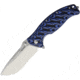 SRM Knives SRM 1005 Linerlock Folding Knife, 4.88in Closed, 3.5in Satin 9Cr14Mov SS Drop Point, Black/Blue Sculpted G10 Handle, Thumb Stud, Pocket Clip, Glass Breaker, K917