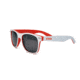 Stage Rebel Sunglasses White Frame Red Accent, Smoke Lens STG8001WR