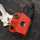 StatGear Kydex Keychain Sheath for Gerber Dime &amp; Leatherman Squirt, Carbon Fiber Red, GDIME-CF-RED