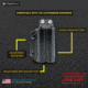 StatGear Kydex Sheath for Leatherman Wingman &amp; Sidekick, Carbon Fiber Black, LWING-CF-BLK
