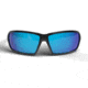 STNGR Ridge Ballistic Sunglasses, Matte Black/Blue Mirror, Large, LC-43O4-RW0G