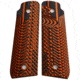 Stoner CNC Ruger Mark IV 22/45 Lite G10 Gun Grips Slash and Burn Design Fits Ruger 22 45 Lite Generation 4 Rimfire, Orange Black, STO-IV2245-SB-ORG
