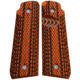 Stoner CNC Ruger Mark IV 22/45 Lite G10 Gun Grips Super Aggressive Design Fits Ruger 22 45 Lite Generation 4 Rimfire, Orange Black, STO-IV2245-SA-ORG