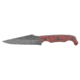 Stroup Knives TU2, Fixed Blade Knife, 4" Clip Point Blade, 1095 High Carbon Steel, 8.5" Overall Length, Acid Etched Finish, Black, Black and Red G10 Handle, Includes Sheath, TU2-R-B-G10