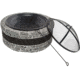 Sun Joe Fire Joe Cast Stone Fire Pit, 35in, Charcoal Gray, SJFP35-CS-STN