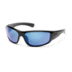 SunCloud Pursuit Sunglasses with Black Frames, Blue Mirror Lenses