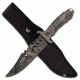 Survivor Fixed Blade, 10.5in, Stainless Steel Blade, Camo Coated Handle HK-1037S