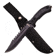 Survivor Fixed Blade, 12.75in, Stainless Steel Blade, Black Injection Rubber And Nylon Fiber Handle HK-793BK
