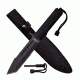 Survivor Fixed Blade, 12in, Stainless Steel Blade, Black Wood Handle HK-796TW