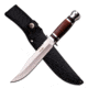 Survivor Fixed Blade, 12in, Stainless Steel Blade, Brown Wood Handle HK-782L