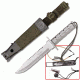 Survivor Fixed Blade, 14.25in, Stainless Steel Blade, Silver Metal Handle HK-56141S