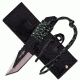 Survivor Fixed Blade, 7in, Stainless Steel Blade, Full Tang 2 Tone Green Paracord Wrapped Handle HK-106320DG
