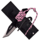 Survivor Fixed Blade, 7in, Stainless Steel Blade, Full Tang 2 Tone Pink Paracord Wrapped Handle HK-106320PK