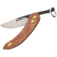 Svord Peasant Micro Folding Knife, Peasant Micro, 4in Closed, 2in Two-Tone Finish Carbon Steel Drop Point, Copper Handle, Keyring, Brown Leather Pouch, SVPKMC