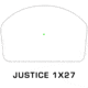 Swampfox Justice RMR Green Dot Sight, 1x27mm, 3 MOA Green Dot Reticle, Black, JTC00127-3G