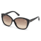 Swarovski SK0058 Sunglasses - Shiny Black Frame Color, Brown Gradient Lens Color