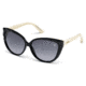 Swarovski SK0059 Sunglasses - Black / White Frame Color, Gradient Smoke Lens Color