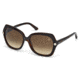 Swarovski SK0062 Sunglasses - Havana Frame Color, Gradient Brown Lens Color