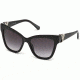 Swarovski SK0157 Sunglasses - Shiny Black Frame Color, Gradient Smoke Lens Color