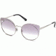 Swarovski SK0173 Sunglasses - Shiny Palladium Frame Color, Smoke Mirror Lens Color