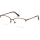 Swarovski SK5296 Prescription Eyeglasses - Matte Dark Brown Frame, Matte Dark Brown Lenses, 52 mm Lens Diameter SK529652049