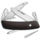 Swiza D06 Swiss Button Lock Folding Knife, D06 Swiss Button Lock, 3.75in Closed, 2.75in Mirror 440 SS Blade, Black Rubberized Handle, Thumb Pull, KNI.0060.1010
