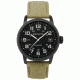 Szanto Mens 1100 Series Watch,Black Dial,Khaki Strap,42mm Dia. SZ 1102