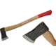 Rite Edge 28-inch Hickory Camp Axe, 5in Stainless Steel Blade, Wood Handle, Red Grip, AX6802