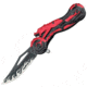 Tac Force A/O Dragon Folding Knife,4.5in closed,Assisted Opening Blade,Black Alum Dragon Riding Motorcycle Shaped Handle/Red Trim TF826RD
