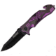 Tac Force A/O Speedster Eagle Folding Knife,4.75in closed,Assisted Opening Blade,Black And Purple Alum Handle TF806BP